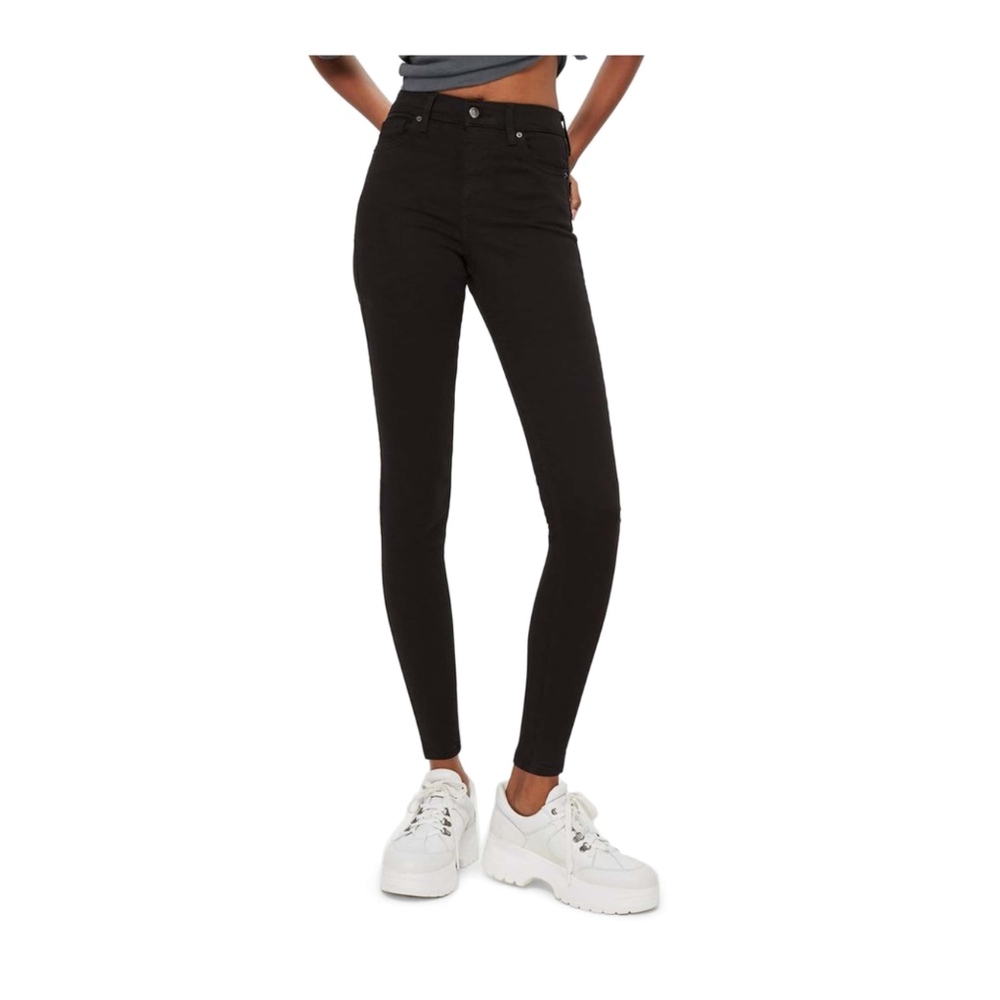 Topshop NWT Black High Rise Jamie Jeans